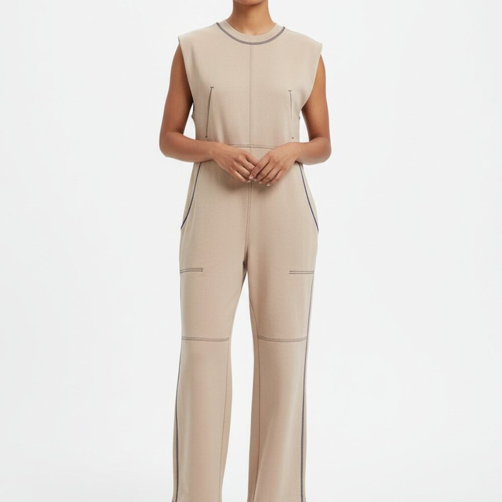 NWT FP Movement by Free People switch up  Jumpsuit in‎ Taupe Doe – Women’s Small